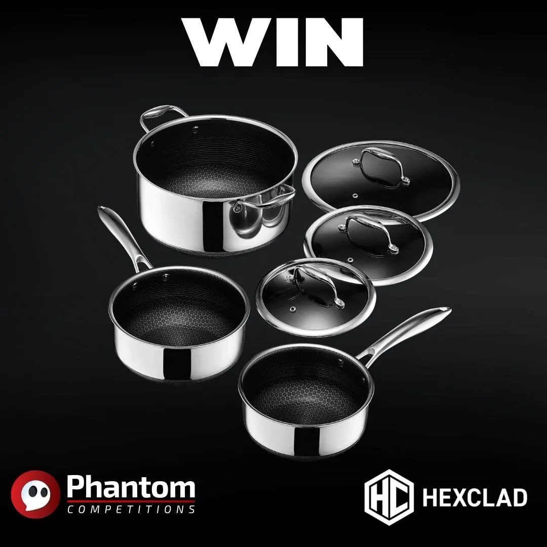 Win Hexclad set only with Phantom Competitions, UK competitions, Instant wins, Free competitions