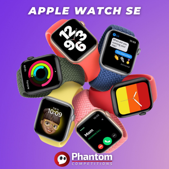 win apple watch se with phantom competitions in our weekly live raffle draw competition uk