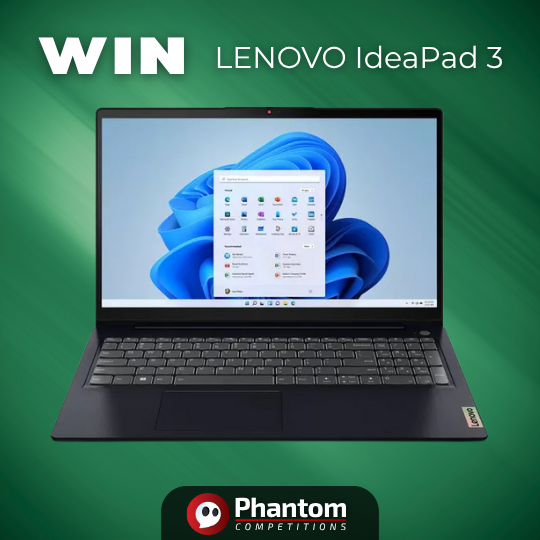 WIN Lenovo Ideapad 3 15.6 inch laptop with Phantom competitions