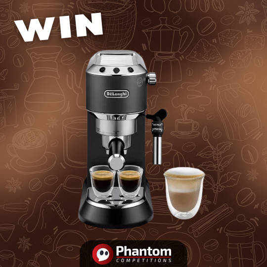 WIN DELONGHI Dedica EC685BK Coffee Machine with phantom competitions raffle