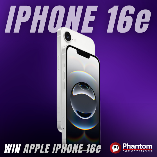 win the latest iphone 16e with our raffle draw competitions. only with phantom competitions
