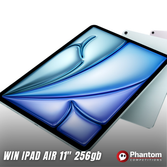 win apple ipda air 11" 256 gb with our raffle draw competition uk - phantom competitions