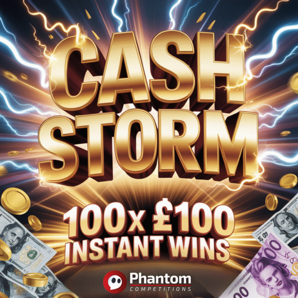 Cash Storm 100x £100 Instant Wins + £250 End Prize