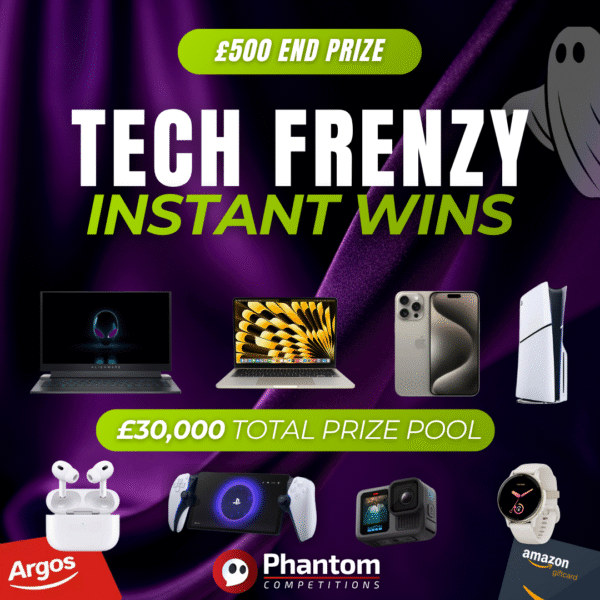 TECH FRENZY - £30K Instant Wins + £500 END PRIZE