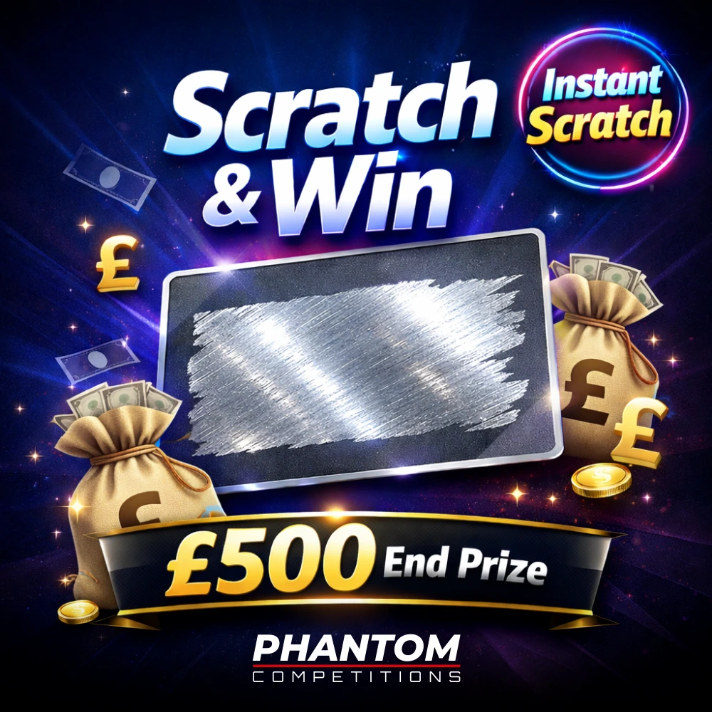 Scratch and win cash instant wins, scratch the card to reveal the instant cash wins! Phantom Competitions